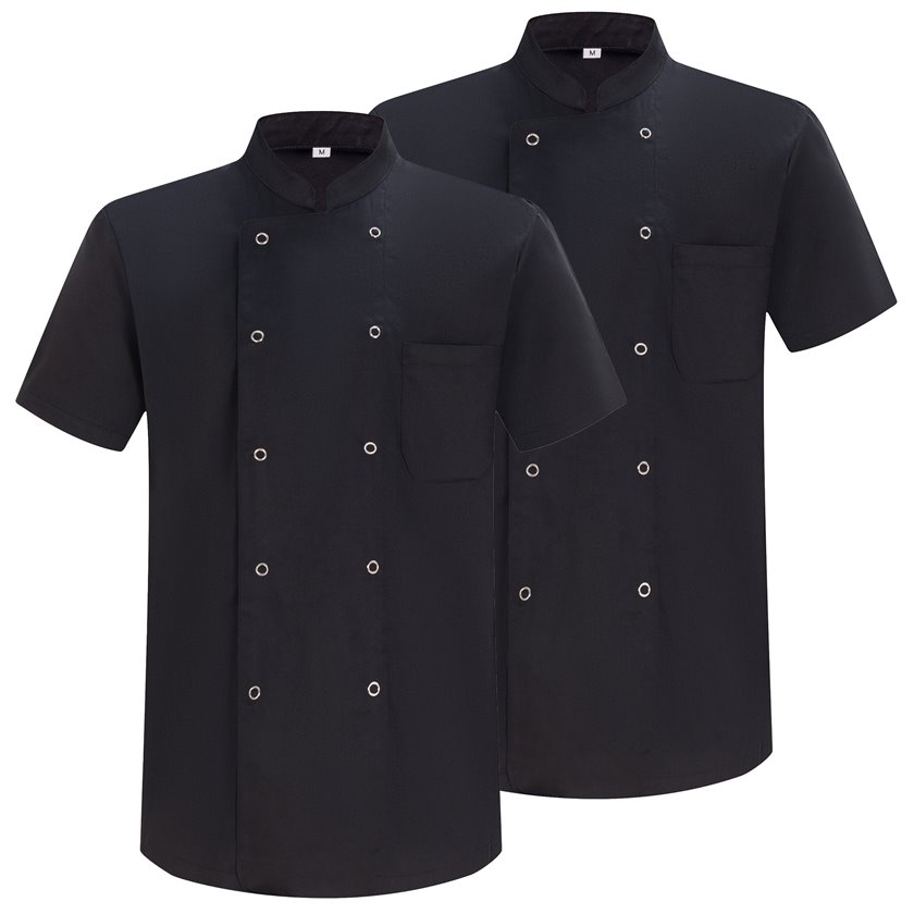Pack 2 Units -CHEF JACKETS GENTLEMAN WITH SHORT SLEEVES - Ref.8421