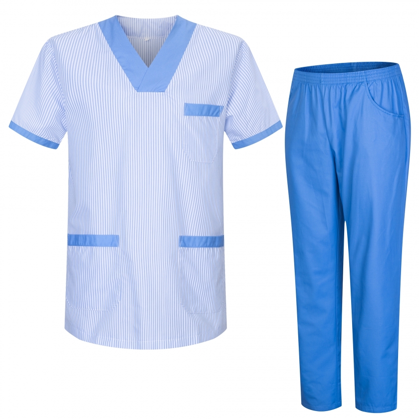 UNIFORMS Unisex Scrub Set – Medical Uniform with Scrub Top and Pant...